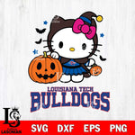 Louisiana Tech Bulldogs Hello Kitty Horror 1 Svg Eps Dxf Png File, Digital Download