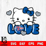 Louisiana Tech Bulldogs Hello Kitty Love Svg Eps Dxf Png File, Digital Download, Instant Download