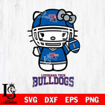Louisiana Tech Bulldogs Hello Kitty NCAA 1 Svg Eps Dxf Png File, Digital Download, Instant Download