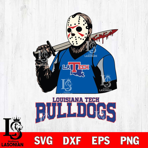 Louisiana Tech Bulldogs Jason Voorhees 11 Svg Eps Dxf Png File, Digital Download