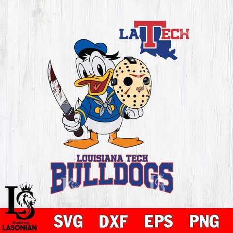 Louisiana Tech Bulldogs Jason Voorhees 12 Svg Eps Dxf Png File, Digital Download
