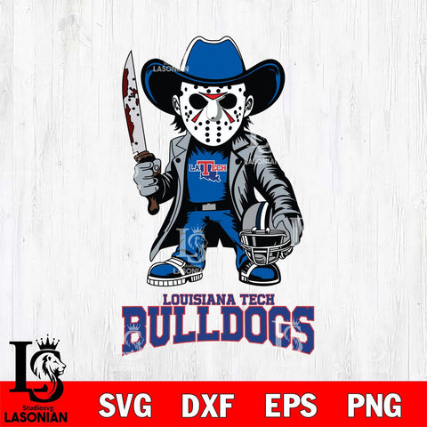 Louisiana Tech Bulldogs Jason Voorhees 3 Svg Eps Dxf Png File, Digital Download