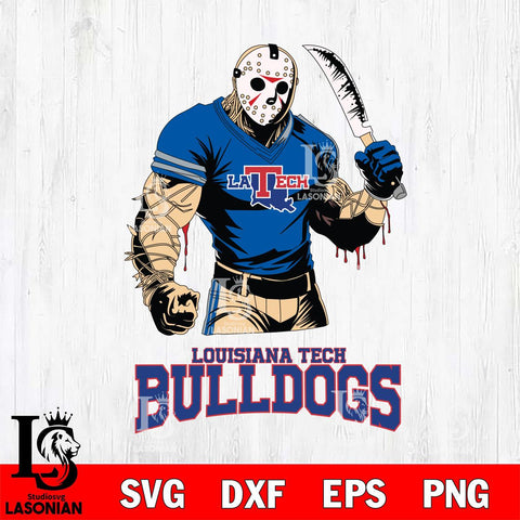 Louisiana Tech Bulldogs Jason Voorhees Svg Eps Dxf Png File, Digital Download