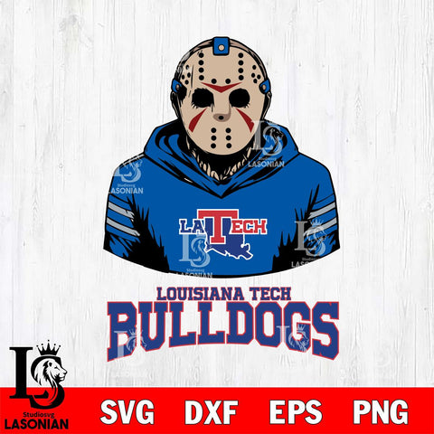 Louisiana Tech Bulldogs Jason Voorhees 4 Svg Eps Dxf Png File, Digital Download