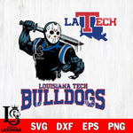 Louisiana Tech Bulldogs Jason Voorhees 5 Svg Eps Dxf Png File, Digital Download