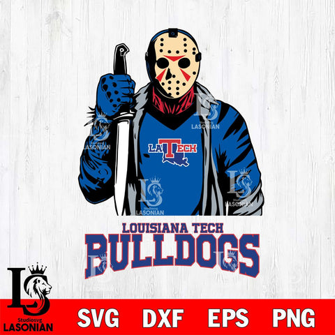 Louisiana Tech Bulldogs Jason Voorhees 6 Svg Eps Dxf Png File, Digital Download