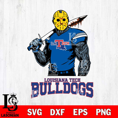 Louisiana Tech Bulldogs Jason Voorhees 7 Svg Eps Dxf Png File, Digital Download