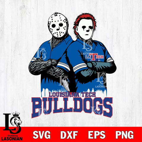 Louisiana Tech Bulldogs Jason Voorhees 8 Svg Eps Dxf Png File, Digital Download