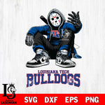 Louisiana Tech Bulldogs Jason Voorhees Halloween SVG Svg Eps Dxf Png File, Digital Download, Instant Download