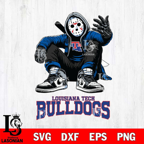 Louisiana Tech Bulldogs Jason Voorhees Halloween SVG Svg Eps Dxf Png File, Digital Download, Instant Download
