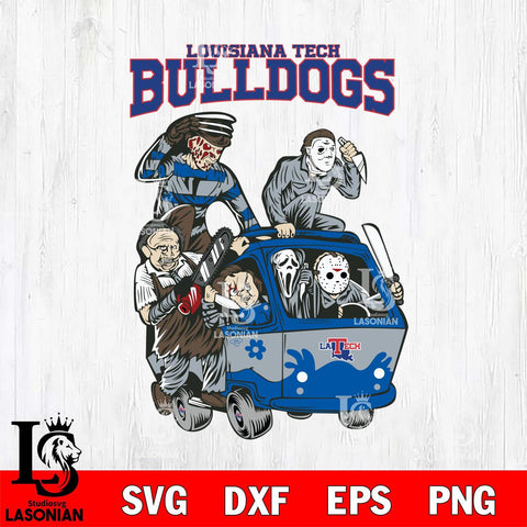 Louisiana Tech Bulldogs Jason Voorhees Horror 10 Svg Eps Dxf Png File, NCAA svg, Digital Download, Instant Download