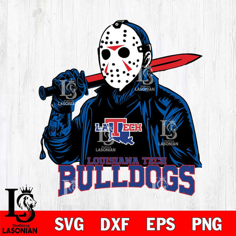 Louisiana Tech Bulldogs Jason Voorhees Horror 12 Svg Eps Dxf Png File, NCAA svg, Digital Download, Instant Download