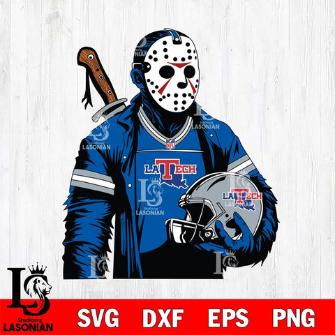 Louisiana Tech Bulldogs Jason Voorhees Horror 2 Svg Eps Dxf Png File, NCAA svg, Digital Download, Instant Download