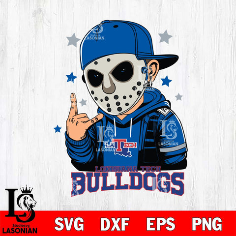 Louisiana Tech Bulldogs Jason Voorhees Horror 9 Svg Eps Dxf Png File, NCAA svg, Digital Download, Instant Download
