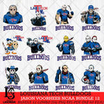 Louisiana Tech Bulldogs Jason Voorhees NCAA Bundle 12 SVG Svg Eps Dxf Png File, Digital Download