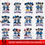 Louisiana Tech Bulldogs Mickey Minnie Mouse NCAA Bundle 12 Svg Eps Dxf Png File, Bundle NCAA svg , File Cut , Digital Download , Instant Download, Cut Svg Files