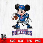 Louisiana Tech Bulldogs Mikey Mouse Disney, Svg Eps Dxf Png File, Digital Download