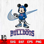 Louisiana Tech Bulldogs Mikey Mouse Disney NIKE, Svg Eps Dxf Png File, Digital Download