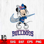 Louisiana Tech Bulldogs Minnie Mouse Dancing NIKE, Svg Eps Dxf Png File, Digital Download