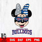 Louisiana Tech Bulldogs Minnie Mouse Love 2, Svg Eps Dxf Png File, Digital Download