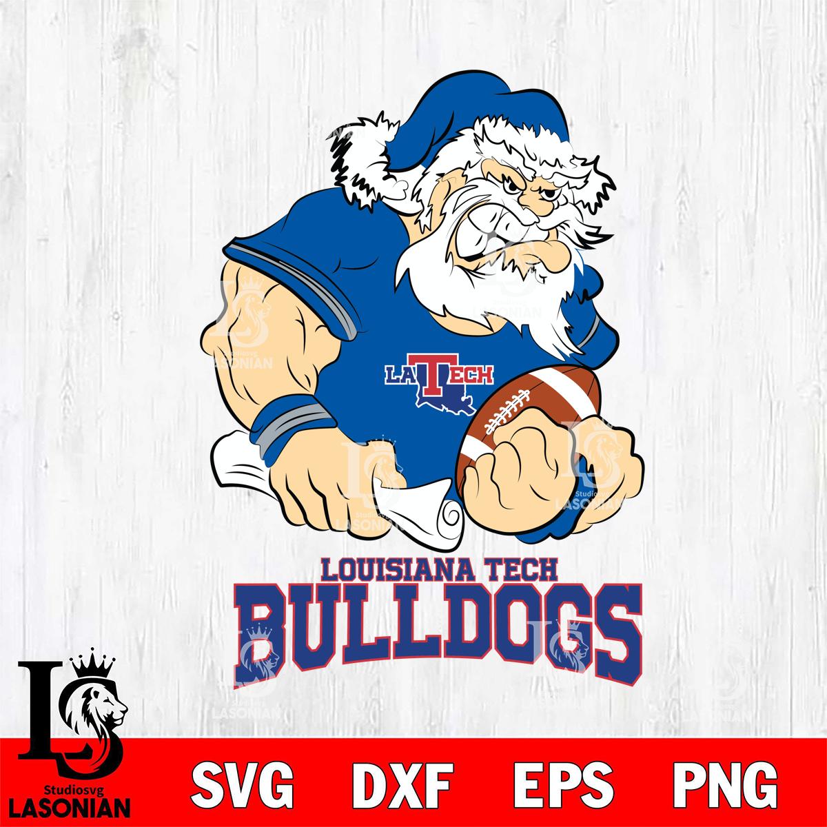Louisiana Tech Bulldogs Santa Claus Angry – lasoniansvg