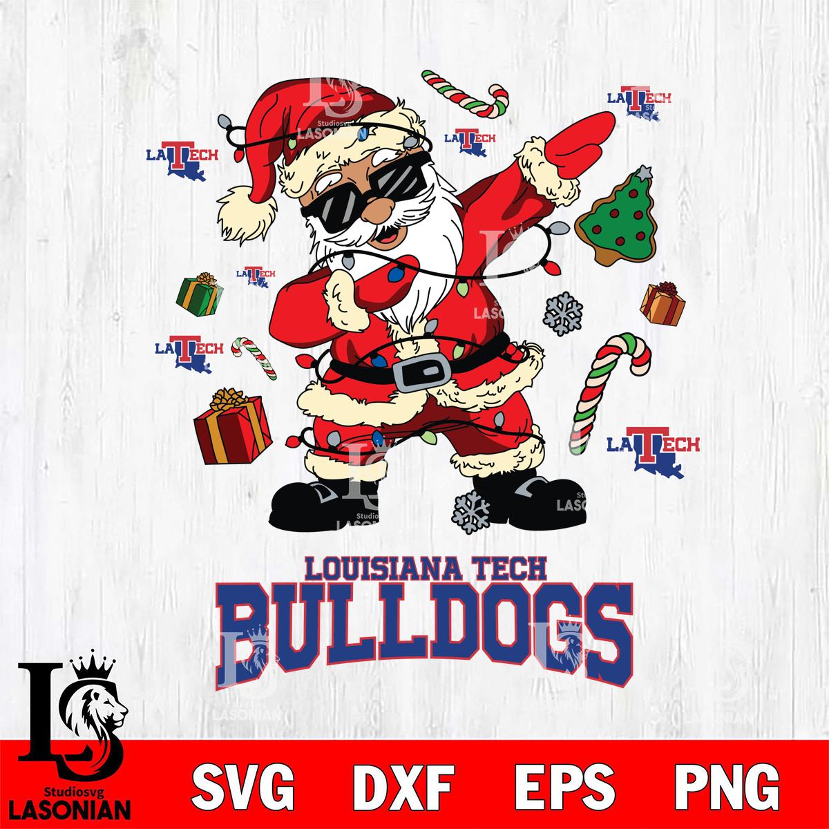 Louisiana Tech Bulldogs Santa Claus Football – lasoniansvg
