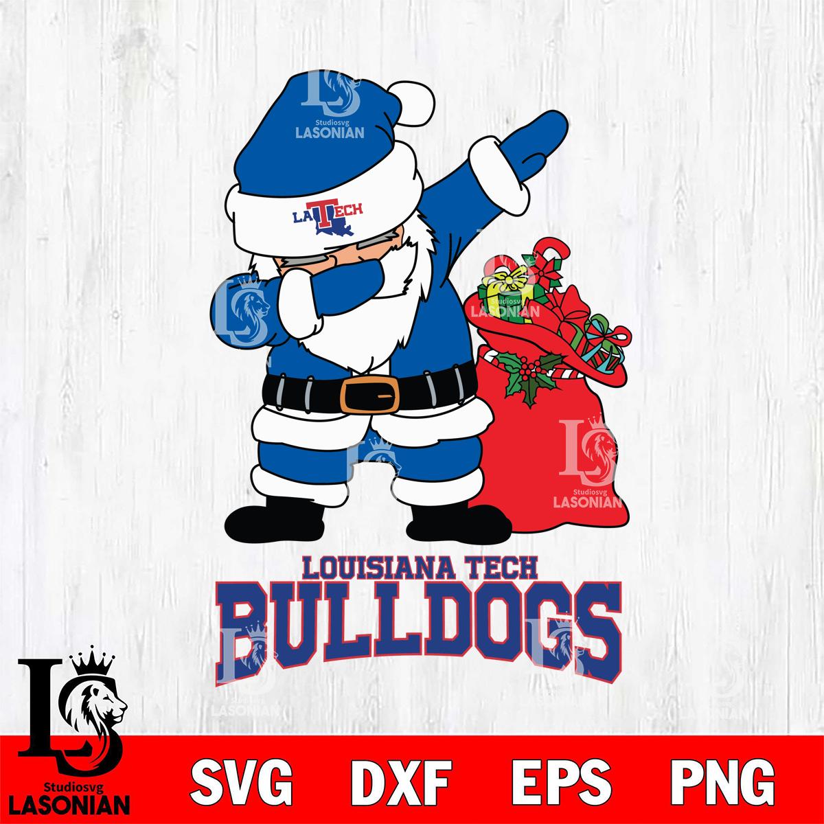Louisiana Tech Bulldogs Santa Dabbing Christmas – lasoniansvg