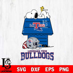 Louisiana Tech Bulldogs Snoopy Chill Football SVG DXF EPS PNG FILE,Snoopy File Cut, NCAA Digital Download,Instant Download,Christmas Silhouette