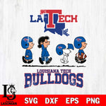 Louisiana Tech Bulldogs Snoopy Sport 12 Svg Eps Dxf Png File, Digital Download
