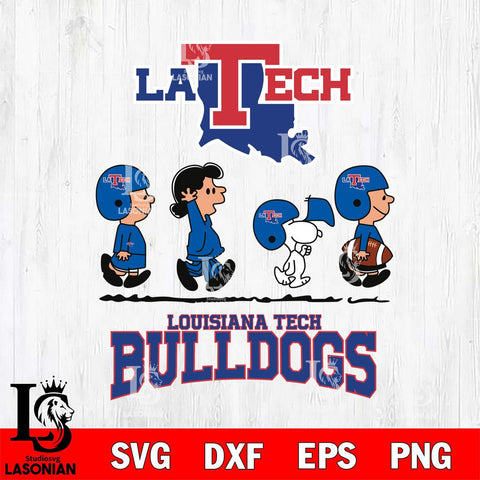 Louisiana Tech Bulldogs Snoopy Sport 12 Svg Eps Dxf Png File, Digital Download