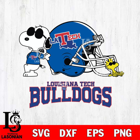Louisiana Tech Bulldogs Snoopy Sport 2 Svg Eps Dxf Png File, Digital Download