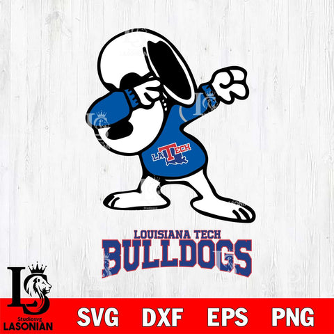 Louisiana Tech Bulldogs Snoopy Sport 3 Svg Eps Dxf Png File, Digital Download