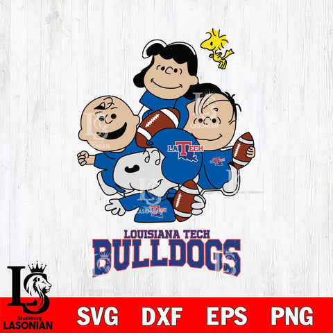 Louisiana Tech Bulldogs Snoopy Sport 4 Svg Eps Dxf Png File, Digital Download
