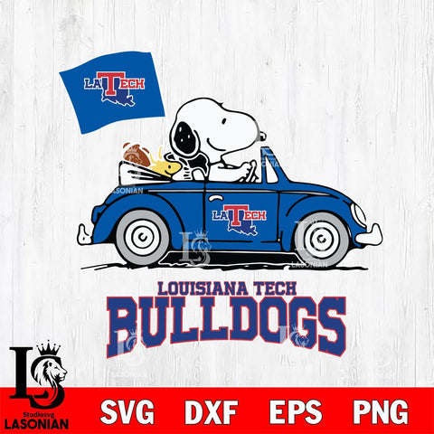 Louisiana Tech Bulldogs Snoopy Sport 5 Svg Eps Dxf Png File, Digital Download