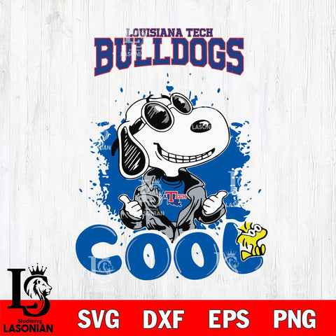 Louisiana Tech Bulldogs Snoopy Sport 7 Svg Eps Dxf Png File, Digital Download