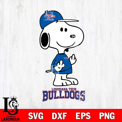 Louisiana Tech Bulldogs Snoopy Sport 8 Svg Eps Dxf Png File, Digital Download