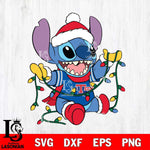 Louisiana Tech Bulldogs Stitch Christmas Lights Svg Eps Dxf Png File, Digital Download, Instant Download