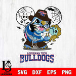 Louisiana Tech Bulldogs Stitch Freddy Krueger Halloween Svg Eps Dxf Png File, Digital Download, Instant Download