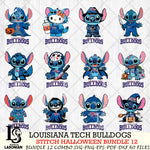 Louisiana Tech Bulldogs Stitch Horror Bundle 12 SVG Svg Eps Dxf Png File, NCAA svg, Digital Download, Instant Download