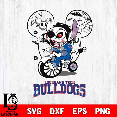 Louisiana Tech Bulldogs Stitch Jigsaws Halloween Svg Eps Dxf Png File, Digital Download, Instant Download