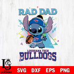 Louisiana Tech Bulldogs Stitch Rad Dad SVG DXF EPS PNG FILE, NCAA File Cut,Digital Download,Instant Download