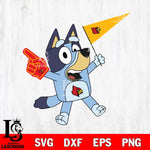 Louisville Cardinals Bluey flag Svg Eps Dxf Png File, Digital Download, Instant Download