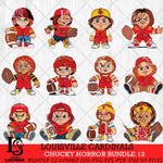 Louisville Cardinals Chucky Horror Bundle 12 SVG Eps Dxf Png File, Bundle NCAA svg, Digital Download, Instant Download