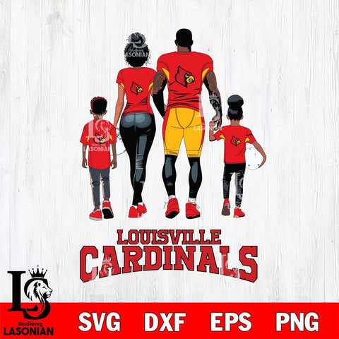 Louisville Cardinals Family Love Rugby SVG DXF EPS PNG FILE,NCAA SVG, Father day Digital Download,Instant Download, Silhouette
