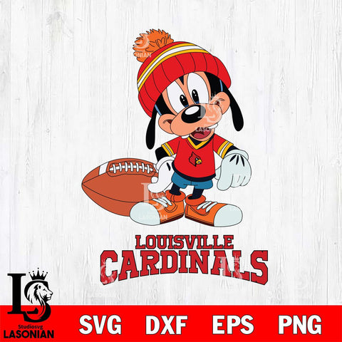 Louisville Cardinals Goofy Football SVG DXF EPS PNG FILE,NCAA svg ,Football Digital Download,Instant Download, Silhouette