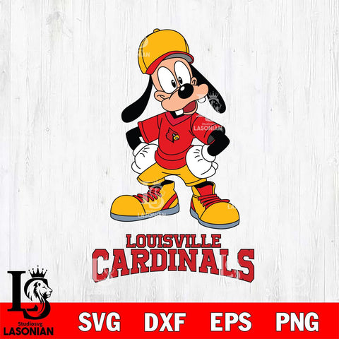 Louisville Cardinals Goofy Sport SVG DXF EPS PNG FILE,NCAA svg ,Football Digital Download,Instant Download, Silhouette