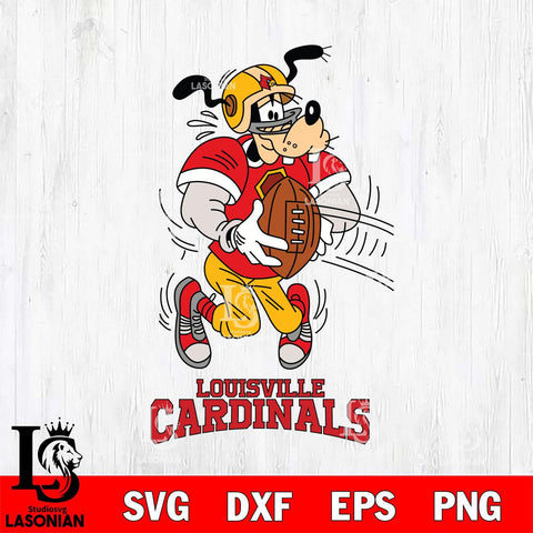 Louisville Cardinals Goofy Sport Football SVG DXF EPS PNG FILE,NCAA svg ,Football Digital Download,Instant Download, Silhouette
