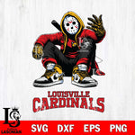 Louisville Cardinals Jason Voorhees Halloween SVG Svg Eps Dxf Png File, Digital Download, Instant Download