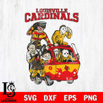 Louisville Cardinals Jason Voorhees Horror 10 Svg Eps Dxf Png File, NCAA svg, Digital Download, Instant Download