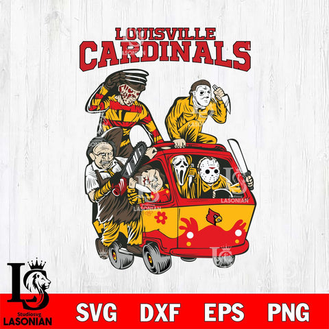 Louisville Cardinals Jason Voorhees Horror 10 Svg Eps Dxf Png File, NCAA svg, Digital Download, Instant Download